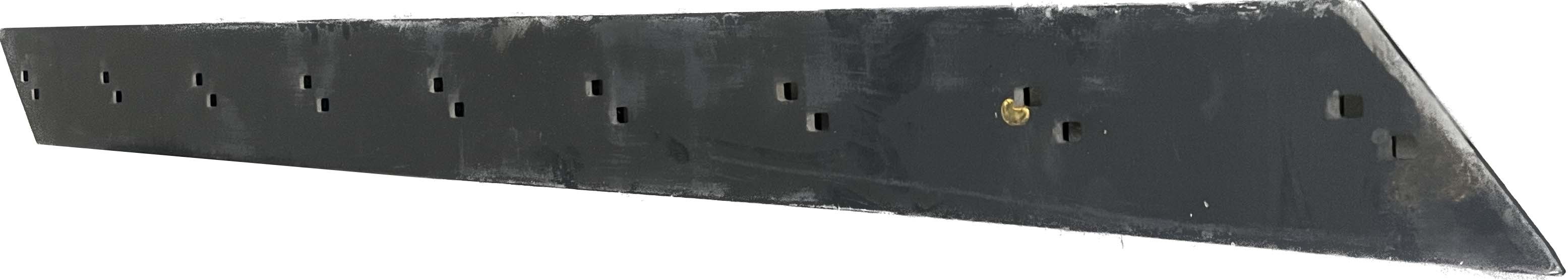 Plogstål SMS 2590x12x200 snedskuret 9 st hålpar c-c 290 mm